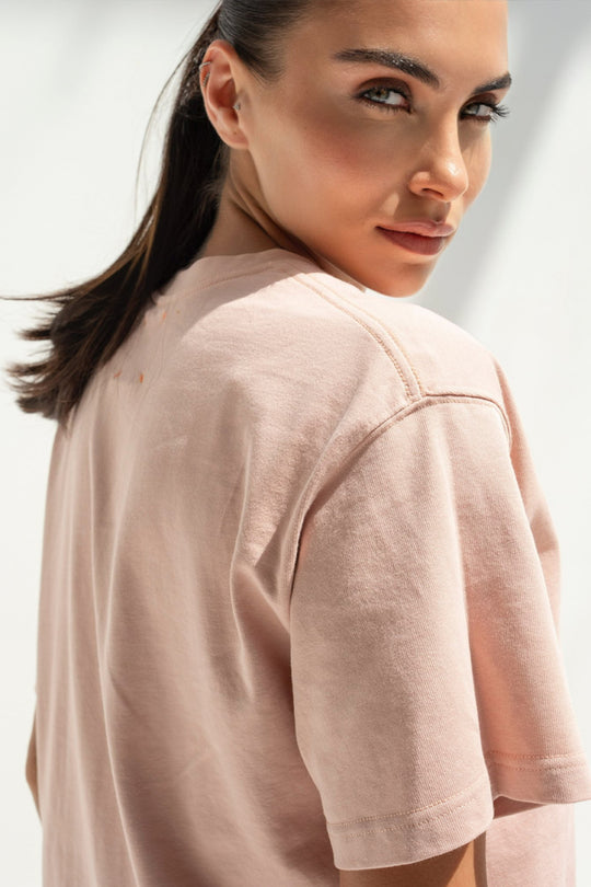 Effortless Comfort: Oversized Cotton T-Shirt Misty Rose