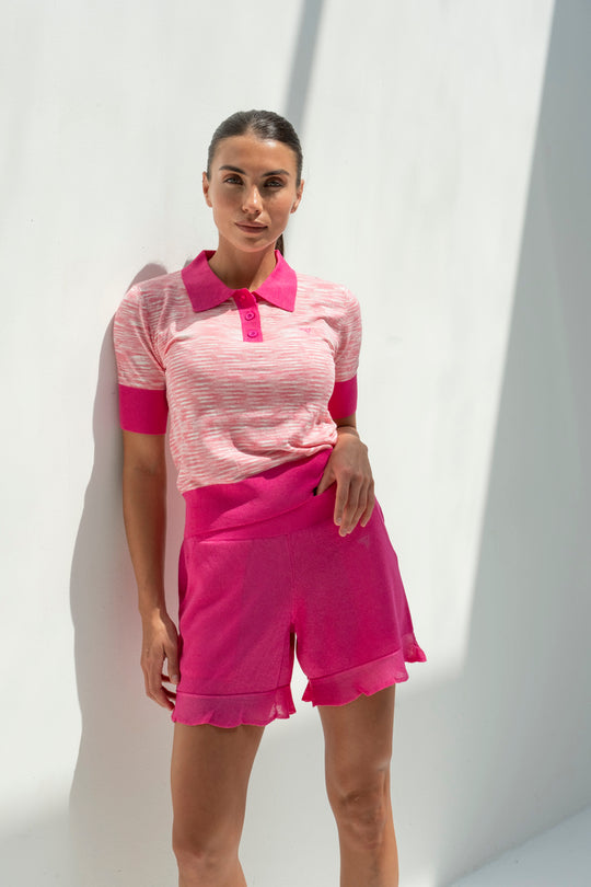 Pink Viscose Shorts