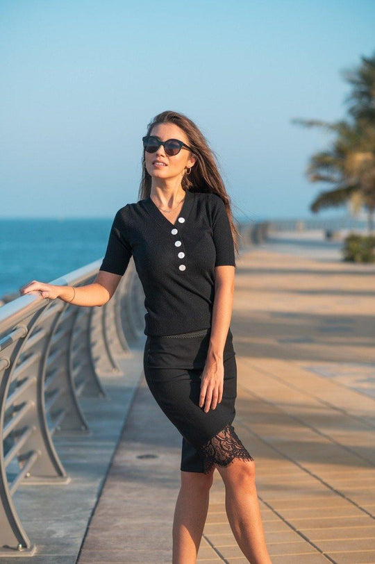 True Comfort Classic Blouse Black - Trentasetteofficial